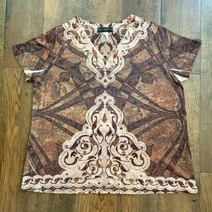 APPROPRIATE BEHAVIOR boho plus size 2X top (18W-20W)